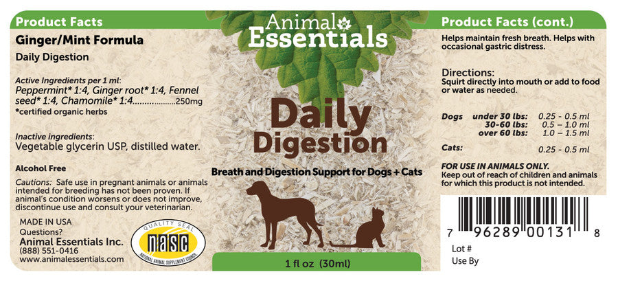 Animal Essentials Daily Digestion (car rides, car sickness)