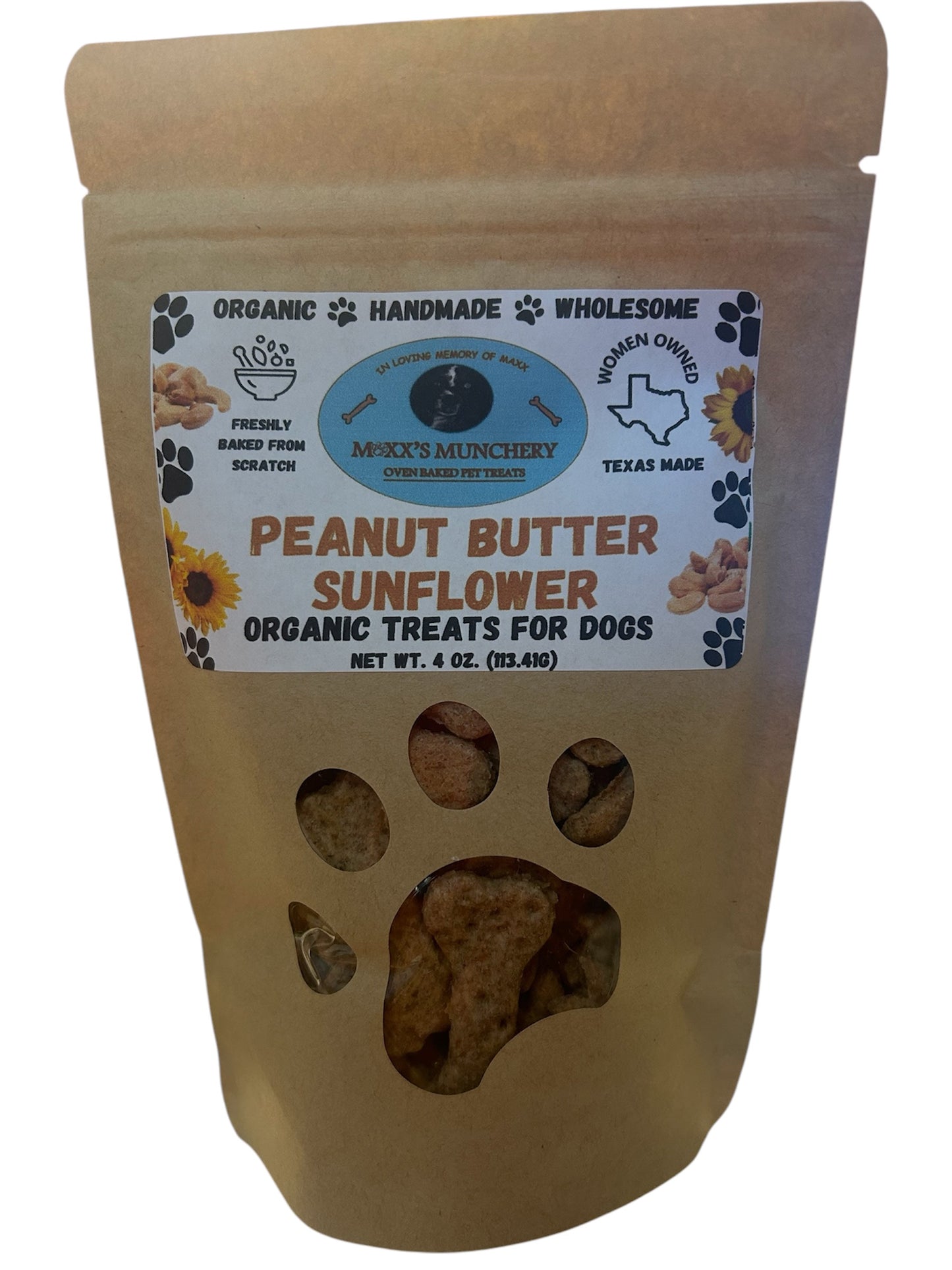 Peanut Butter Sunflower Maxx's Muchery Oven Baked Pet Treats