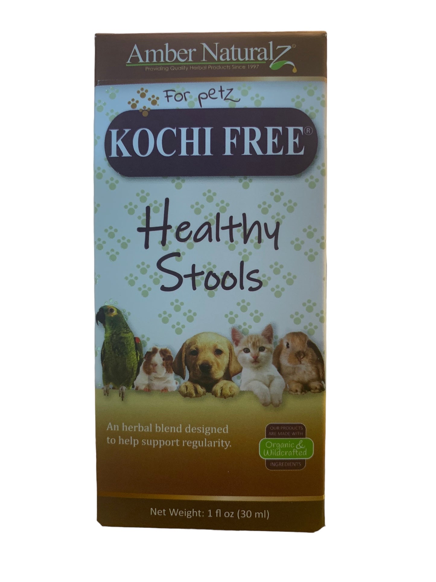 Amber Naturalz Kochi Free Healthy Stools (dogs, cats, birds, rabbits and guinee pigs Only)