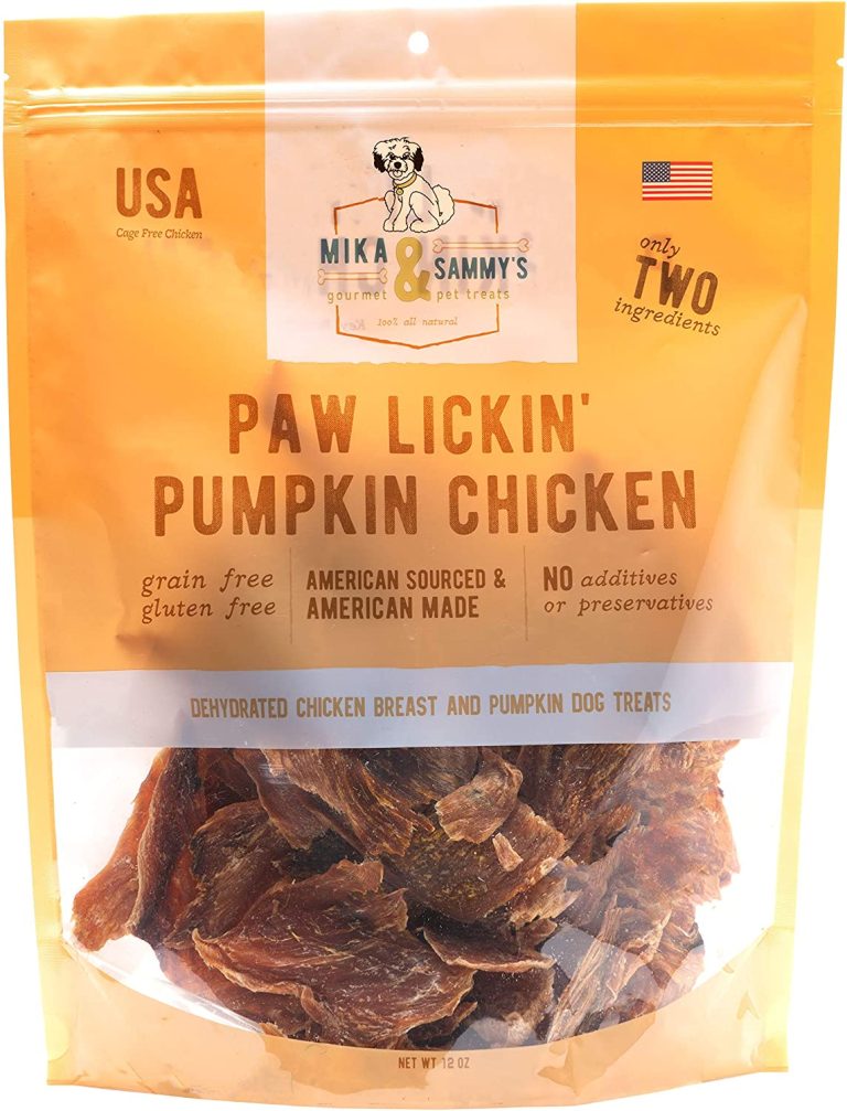 Mika and Sammy's Paw Lickin Pumpkin Chicken Jerky 12oz or 5oz