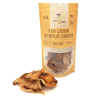 Mika and Sammy's Paw Lickin Pumpkin Chicken Jerky 12oz or 5oz