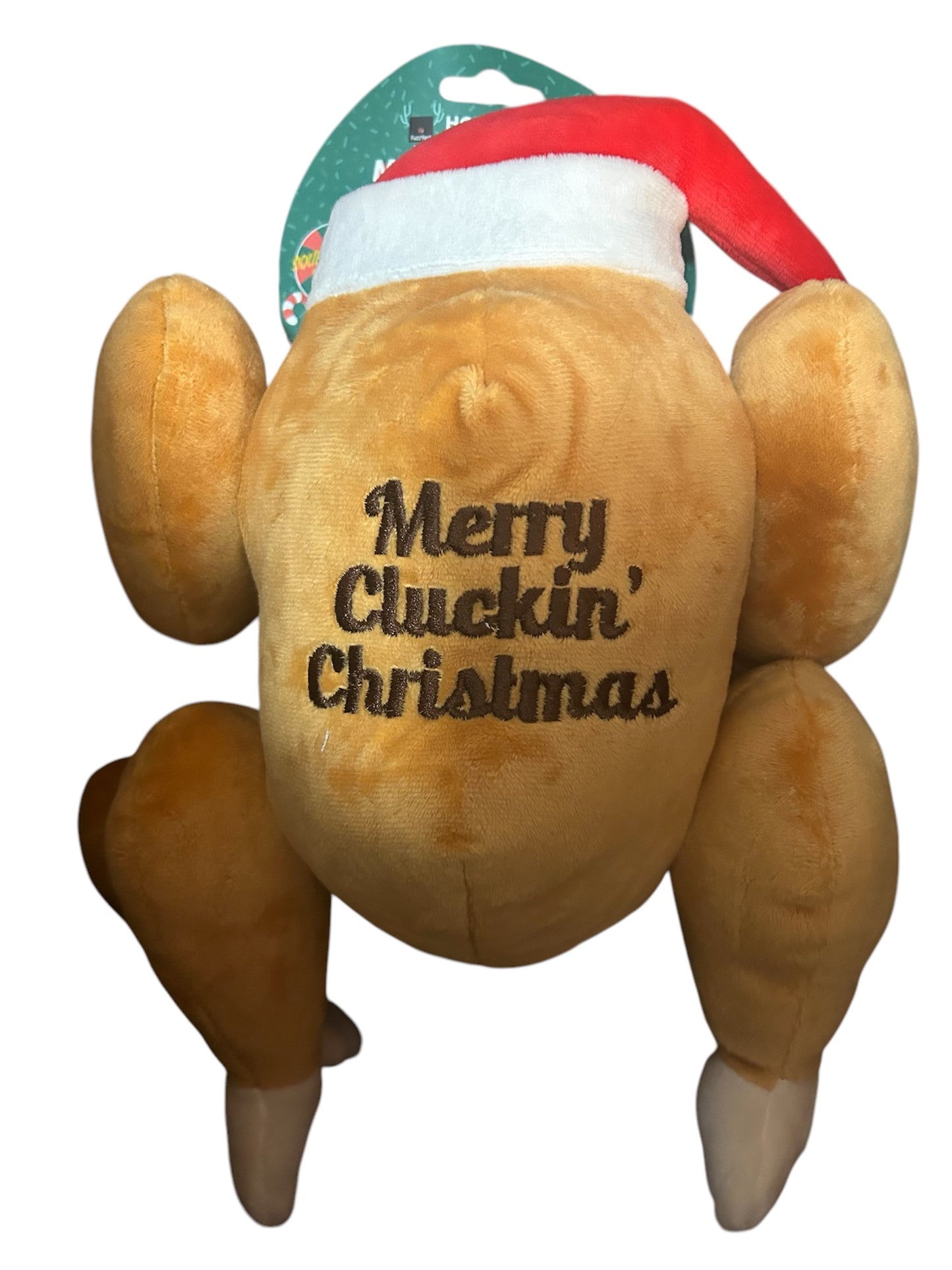 Turkey Merry Cluckin Christmas 13in (includes legs)
