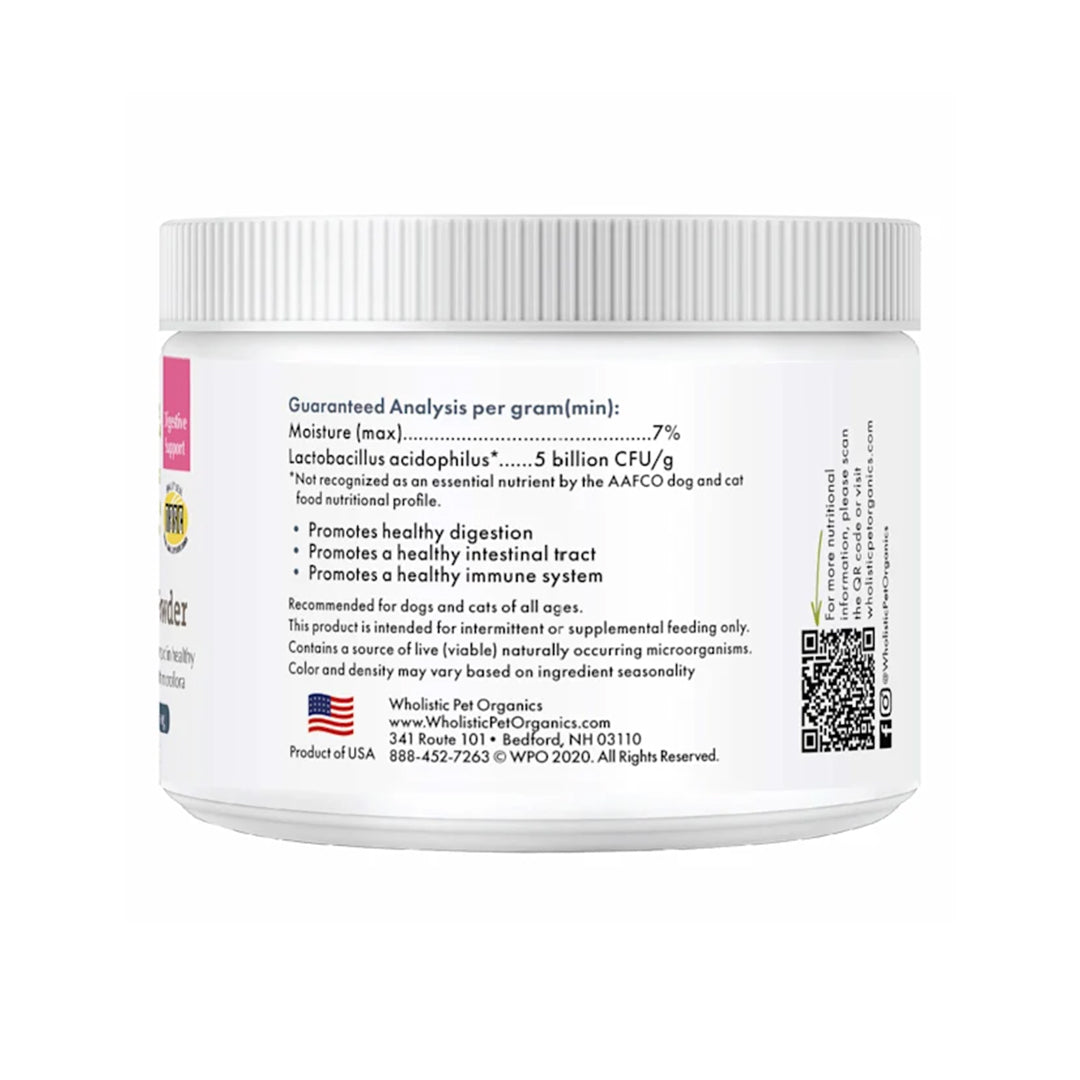 Wholistic Pet Organics Acidophilus Powder for Dogs and Cats 2oz