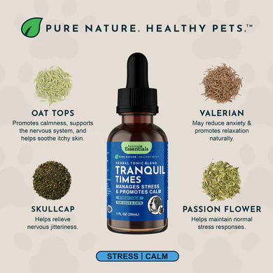 Animal Essentials Tranquil Times for Dogs  and Cats (Anxiety, fireworks, thunderstorms, travel)