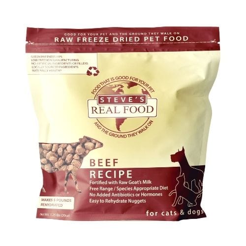 Steve's Real Food- Beef or Chicken recipe (for Dogs and Cats) 1.25pds. Makes 5pds rehydrated