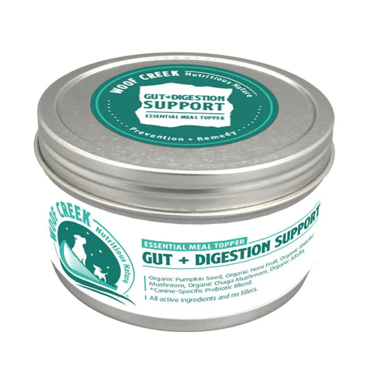 Woof Creek Gut + Digestion Support | Essential Pre/Probiotic + Post-biotic Meal Topper for Dogs