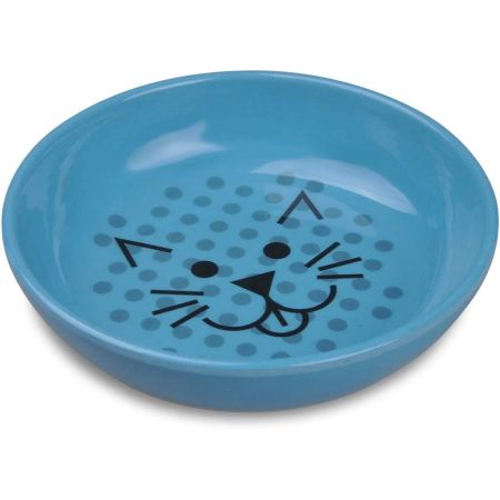 Cat bowl with cat face on bottom