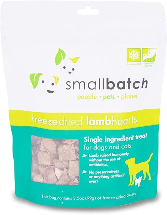 Small Batch Lamb Hearts 3.5oz For Dogs and Cats