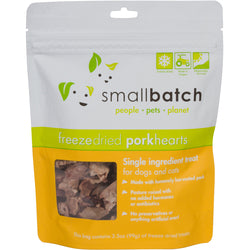Smallbatch Freeze Dried Pork Hearts 3.5oz For Dogs and Cats