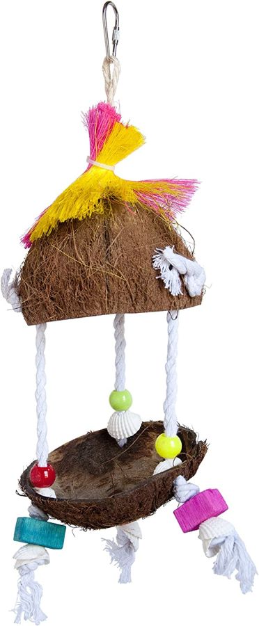 Tiki Hut Bird Toy